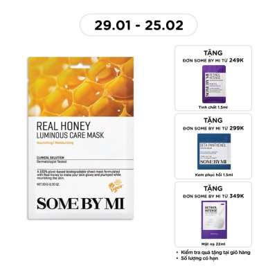 SOME BY MI Mặt Nạ Giấy Some By Mi Chiết Xuất Mật Ong Real Honey Luminous Care Mask 20g