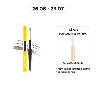 LEMONADE Chì Kẻ Mày Hai Đầu Lemonade Dual Eyebrow 0.25g + 2.5g .#03 Gray Brown