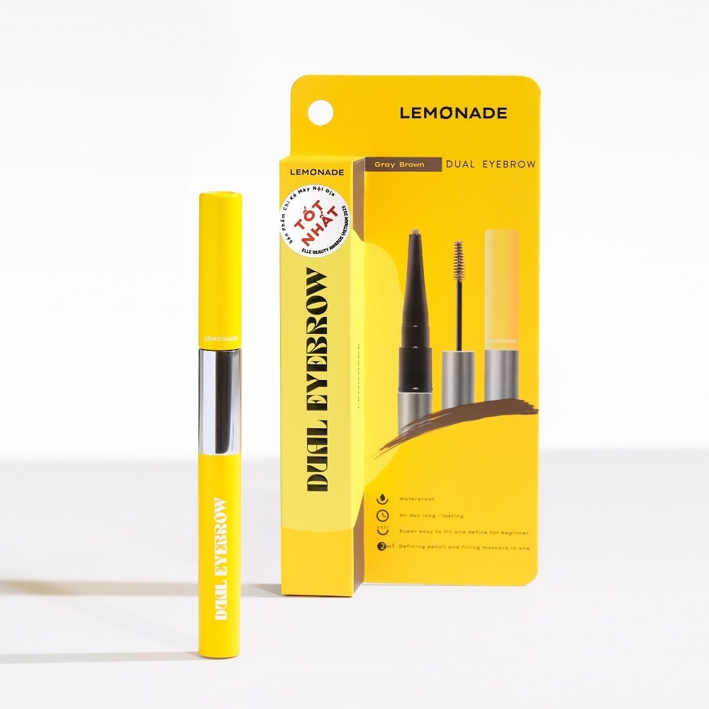 Chì Kẻ Mày Hai Đầu Lemonade Dual Eyebrow 0.25g + 2.5g .#03 Gray Brown