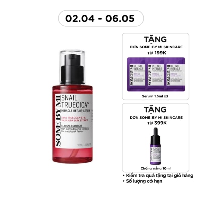 SOME BY MI - Tinh Chất Some By Mi Snail Truecica Miracle Repair Serum Phục Hồi Da Cải Thiện Vết Thâm Sẹo Lõm 50ml