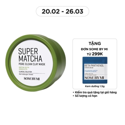 SOME BY MI Mặt Nạ Some By Mi Super Matcha Pore Clean Clay Từ Đất Sét Cải Thiện Vấn Đề Của Da 100g