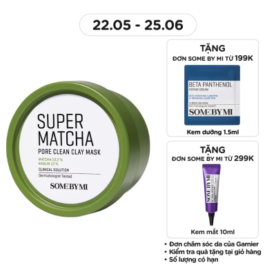 SOME BY MI Mặt Nạ Some By Mi Super Matcha Pore Clean Clay Từ Đất Sét Cải Thiện Vấn Đề Của Da 100g