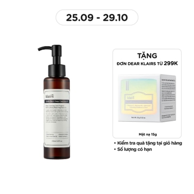 DEAR KLAIRS Dầu Tẩy Trang Dear Klairs Làm Sạch Và Dưỡng Ẩm Gentle Black Deep 150ml