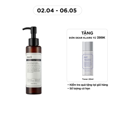 DEAR KLAIRS - Dầu Tẩy Trang Dear Klairs Làm Sạch Và Dưỡng Ẩm Gentle Black Deep 150ml