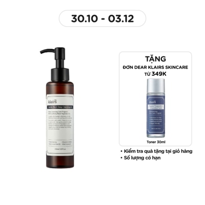 DEAR KLAIRS Dầu Tẩy Trang Dear Klairs Làm Sạch Và Dưỡng Ẩm Gentle Black Deep 150ml