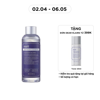 DEAR KLAIRS - Supple Preparation Unscented Toner 180ml