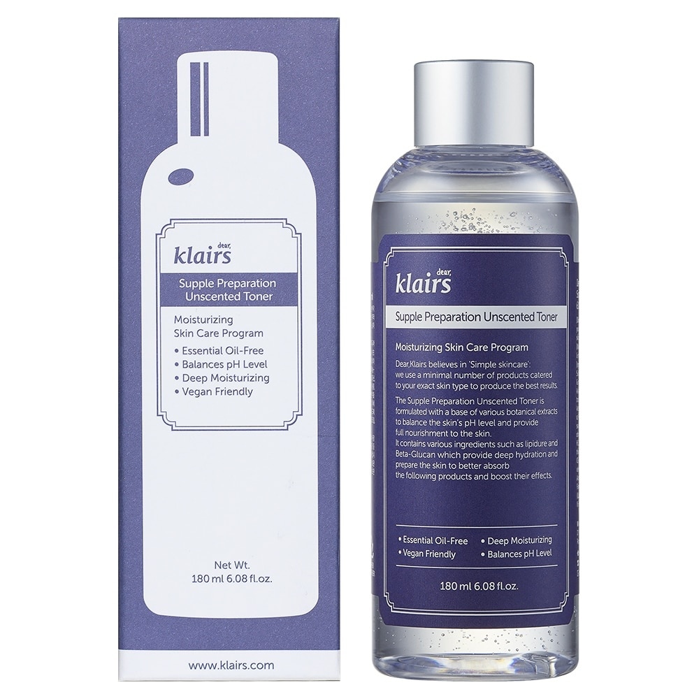 Nước Hoa Hồng Không Mùi Dear Klairs Dưỡng Ẩm Da Và Làm Mềm Da Supple Preparation Unscented 180ml