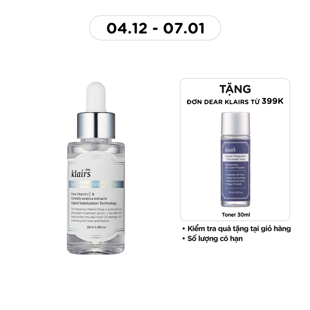 Tinh Chất Dear Klairs Dưỡng Sáng Và Làm Đều Màu Da Freshly Juiced Vitamin Drop 35ml