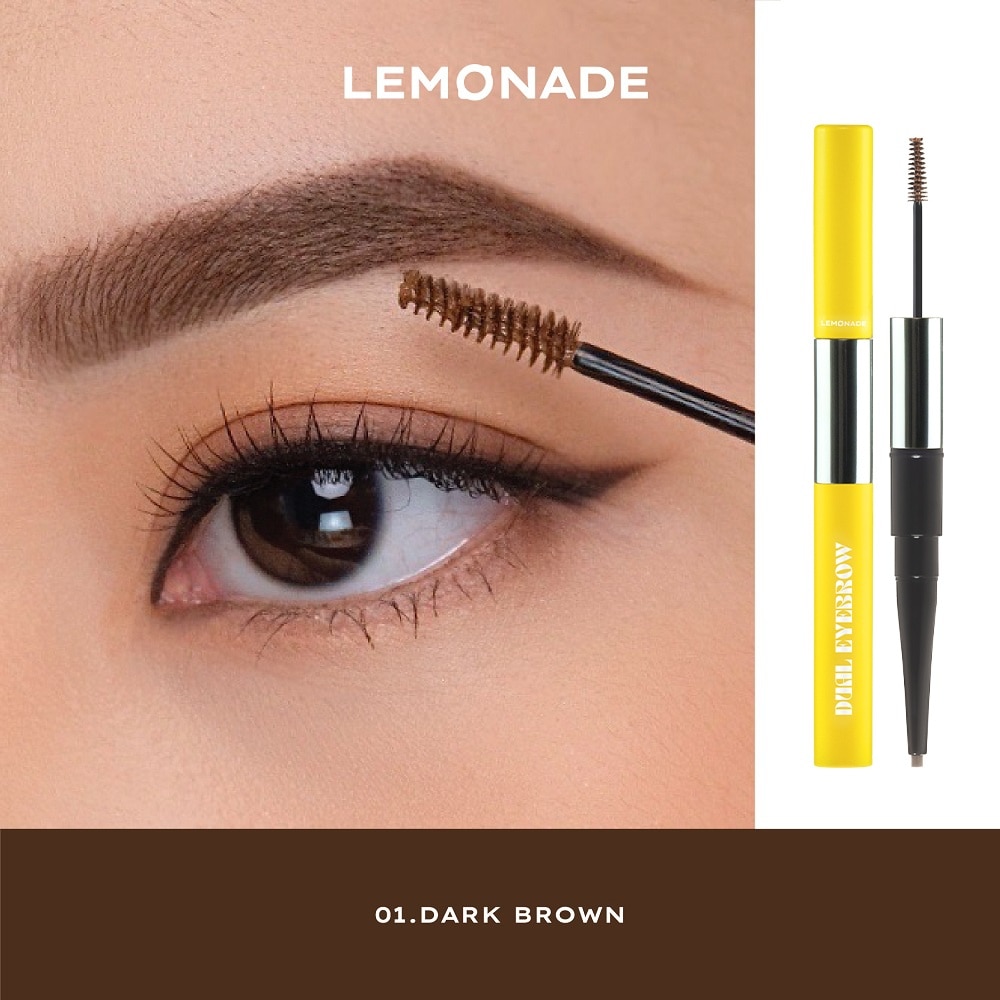 Kẻ mày Lemonade Dual Eyebrow 0.25g + 2.5g #01 Dark Brown image