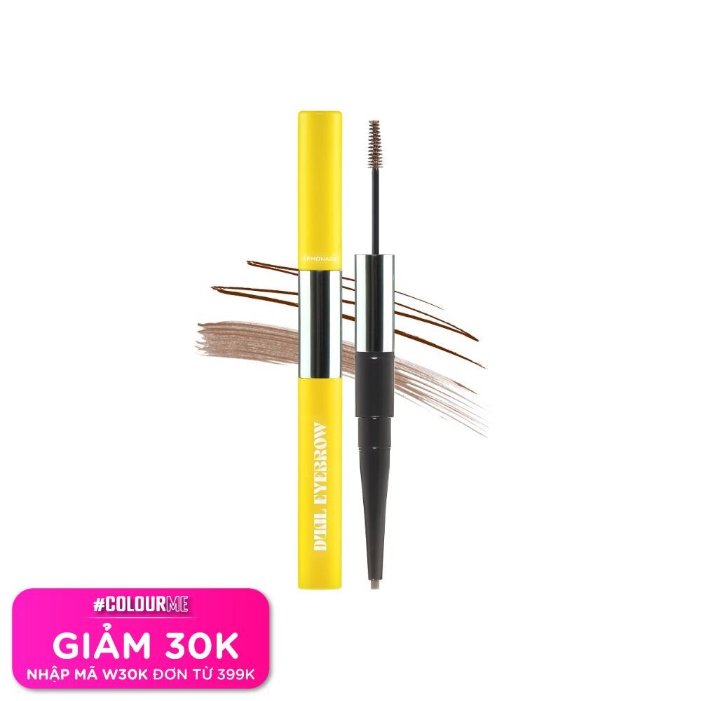 LEMONADE Kẻ mày Lemonade Dual Eyebrow 0.25g + 2.5g #01 Dark Brown