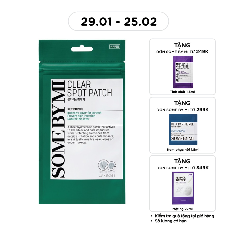 Miếng Dán Some By Mi Giảm Mụn Thần Kỳ Cho Mọi Loại Da Spot Patch 18 M