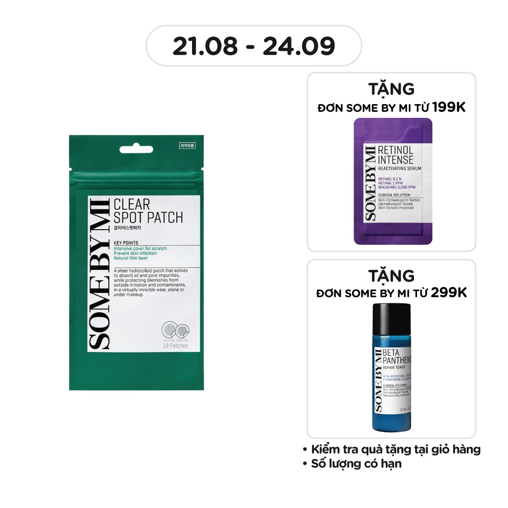 Miếng Dán Some By Mi Giảm Mụn Thần Kỳ Cho Mọi Loại Da Spot Patch 18 M