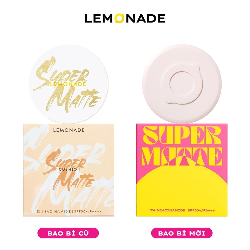 Phấn Nước Kiềm Dầu Lemonade SuperMatte SPF50+ PA+++ 15g .#A02 Medium Light