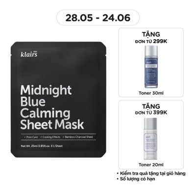 DEAR KLAIRS - Midnight Blue Calming Sheet Mask 25ml