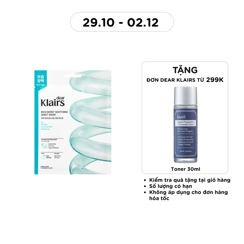 Rich Moist Soothing Sheet Mask 30ml