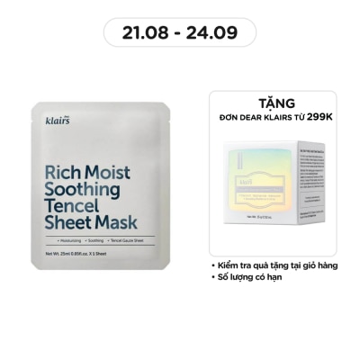 DEAR KLAIRS Rich Moist Soothing Tencel Sheet Mask 25ml