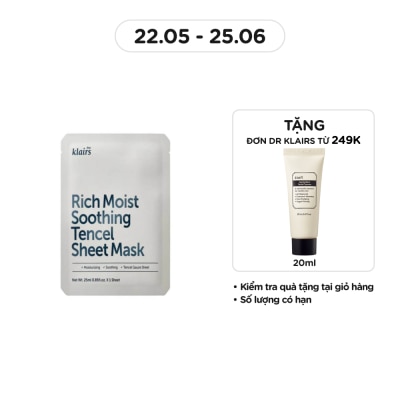 DEAR KLAIRS Rich Moist Soothing Tencel Sheet Mask 25ml