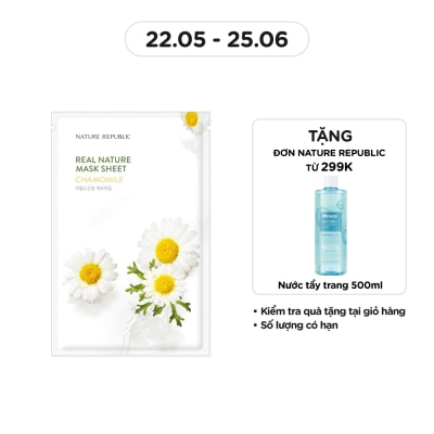 NATURE REPUBLIC Mặt Nạ Giấy Nature Republic Chiết Xuất Hoa Cúc Tự Nhiên Real Nature Chamomile Mask 23ml