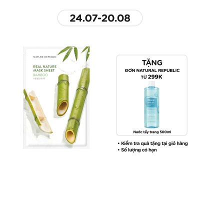 NATURE REPUBLIC Mặt Nạ Giấy Nature Republic Chiết Xuất Tre Tự Nhiên Real Nature Bamboo Mask 23ml