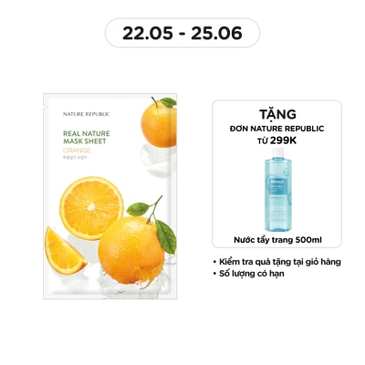 NATURE REPUBLIC Mặt Nạ Giấy Nature Republic Chiết Xuất Cam Tự Nhiên Real Nature Orange Mask 23ml