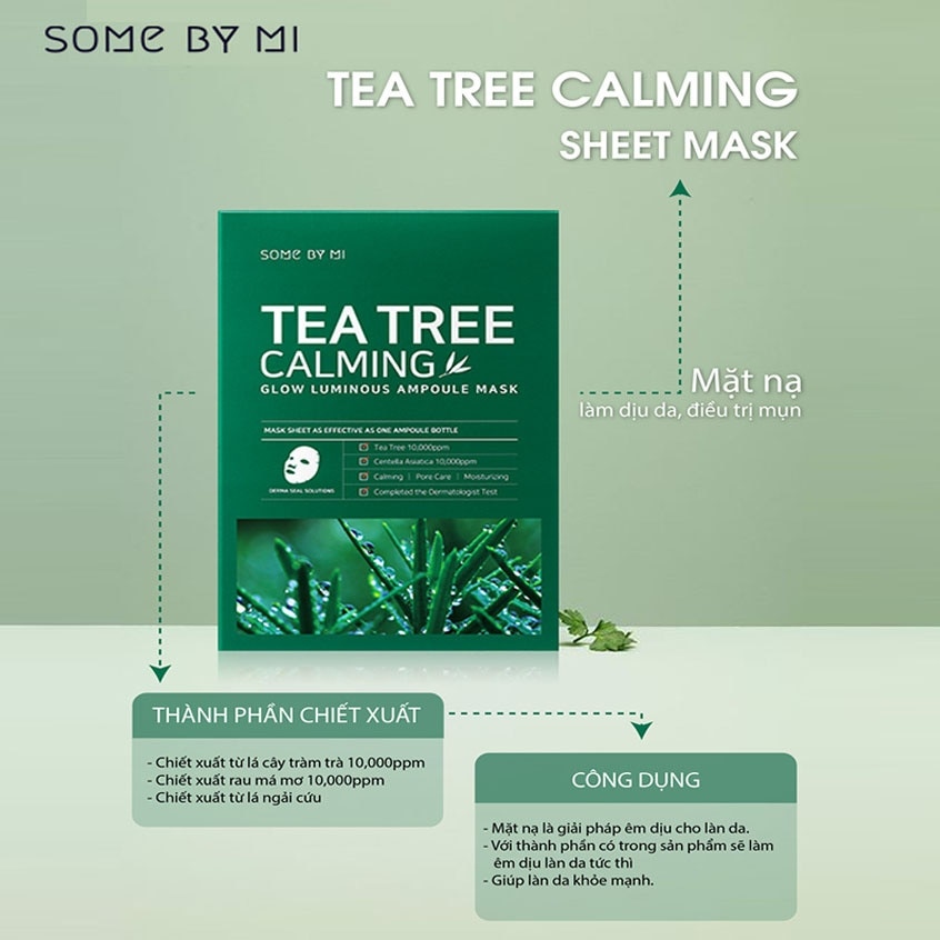 Mặt Nạ Some By Mi Giảm Mụn Tea Tree Calming Sheet Mask 25g