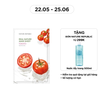 NATURE REPUBLIC Mặt Nạ Giấy Nature Republic Chiết Xuất Cà Chua Tự Nhiên Real Nature Tomato Mask 23ml