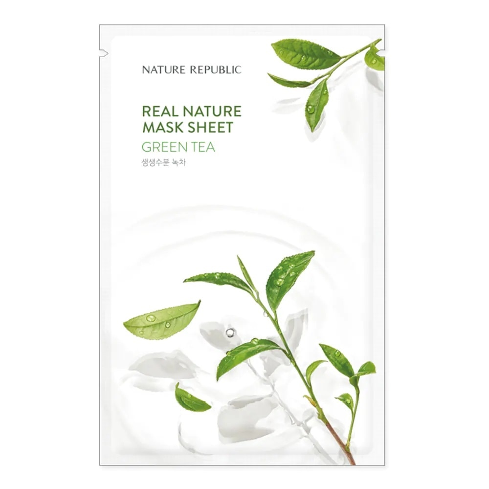 Mặt Nạ Giấy Nature Republic Chiết Xuất Trà Xanh Tự Nhiên Real Nature Green Tea Mask 23ml