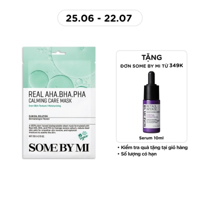 SOME BY MI - Mặt Nạ Giấy Some By Mi Real AHA-BHA-PHA Calming Care Mask 20g