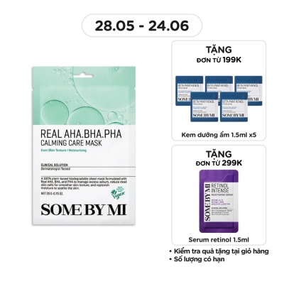 SOME BY MI - Mặt Nạ Giấy Some By Mi Real AHA-BHA-PHA Calming Care Mask 20g