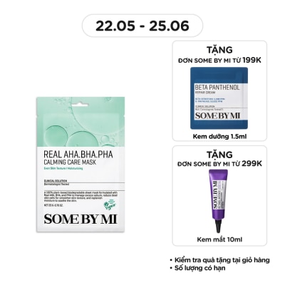 SOME BY MI Mặt Nạ Giấy Some By Mi Real AHA-BHA-PHA Calming Care Mask 20g