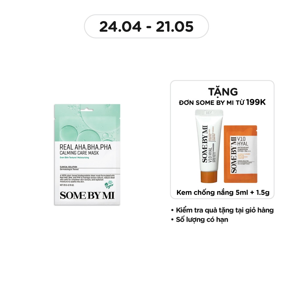 Mặt Nạ Giấy Some By Mi Real AHA-BHA-PHA Calming Care Mask 20g