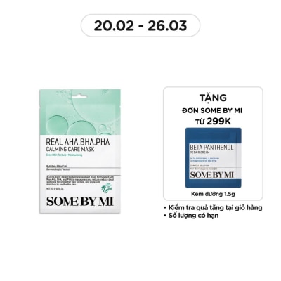 SOME BY MI Mặt Nạ Giấy Some By Mi Real AHA-BHA-PHA Calming Care Mask 20g