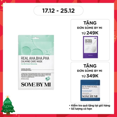 SOME BY MI Mặt Nạ Giấy Some By Mi Real AHA-BHA-PHA Calming Care Mask 20g