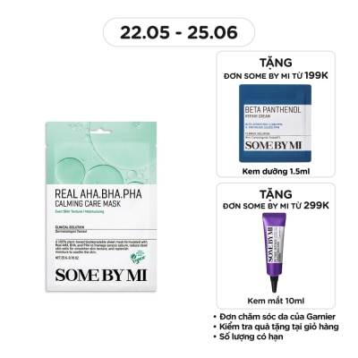 SOME BY MI Mặt Nạ Giấy Some By Mi Real AHA-BHA-PHA Calming Care Mask 20g