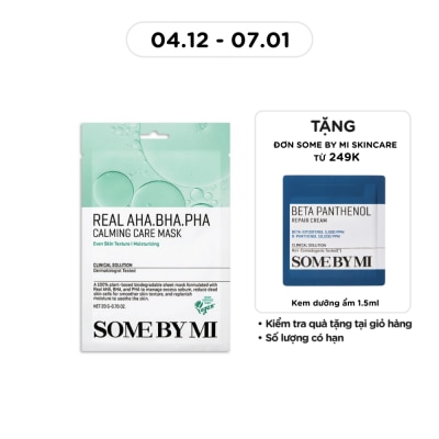 SOME BY MI Mặt Nạ Giấy Some By Mi Real AHA-BHA-PHA Calming Care Mask 20g