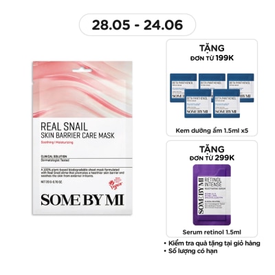 SOME BY MI - Mặt Nạ Giấy Some By Mi Bảo Vệ Da Real Snail Skin Barrier Care Mask 20g