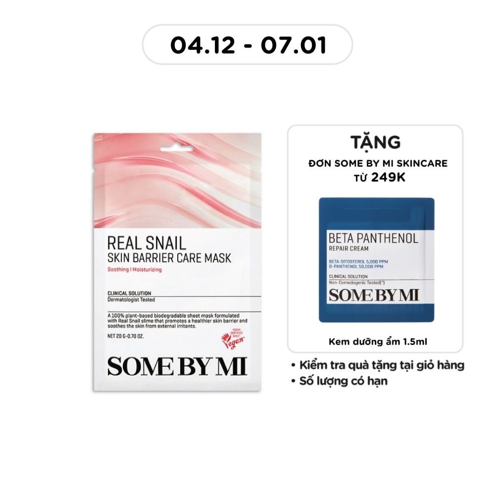 Mặt Nạ Giấy Some By Mi Bảo Vệ Da Real Snail Skin Barrier Care Mask 20g