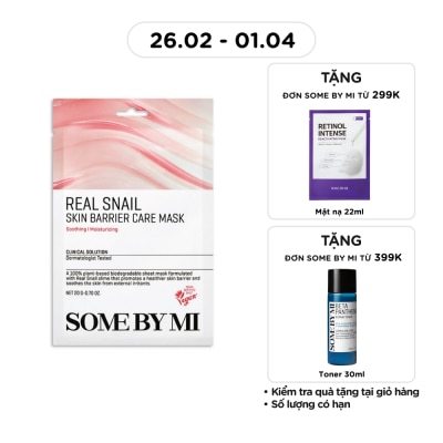 SOME BY MI Mặt Nạ Giấy Some By Mi Bảo Vệ Da Real Snail Skin Barrier Care Mask 20g