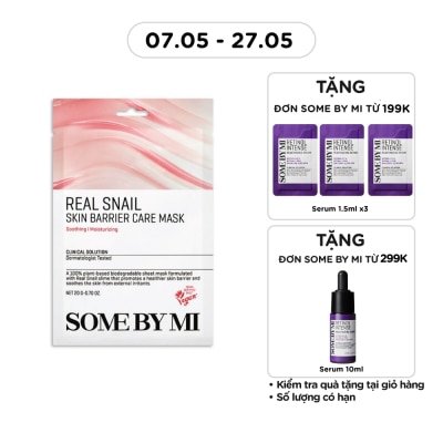 SOME BY MI - Mặt Nạ Giấy Some By Mi Bảo Vệ Da Real Snail Skin Barrier Care Mask 20g