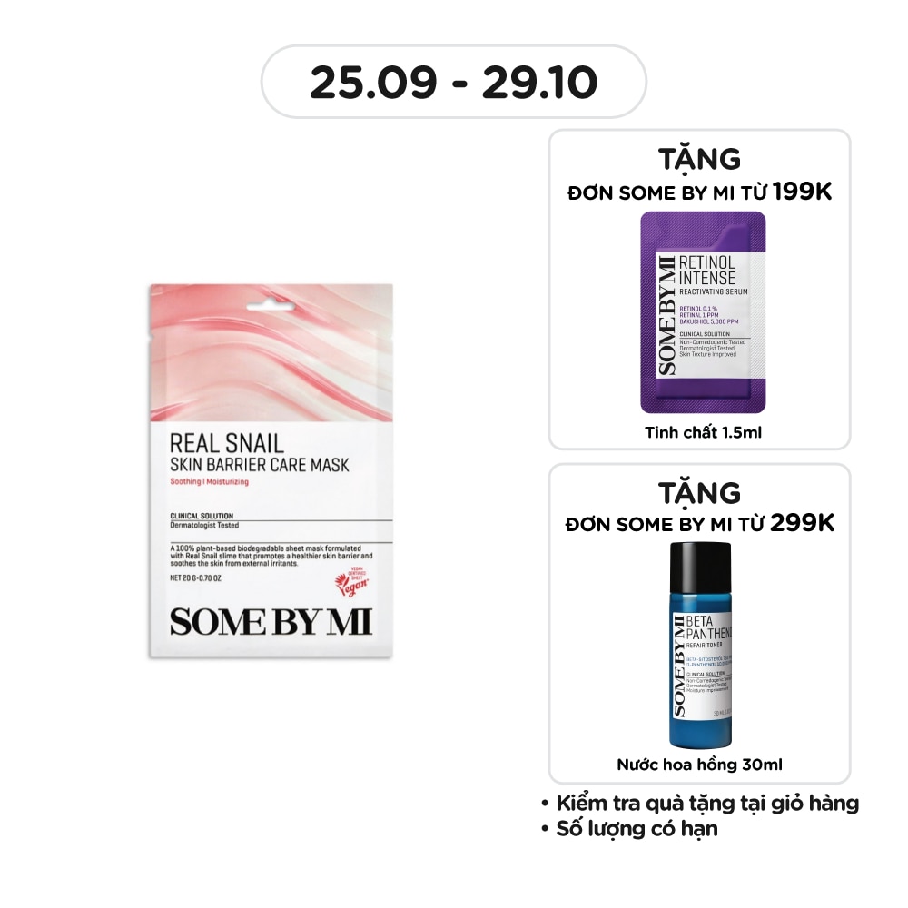 Mặt Nạ Giấy Some By Mi Bảo Vệ Da Real Snail Skin Barrier Care Mask 20g