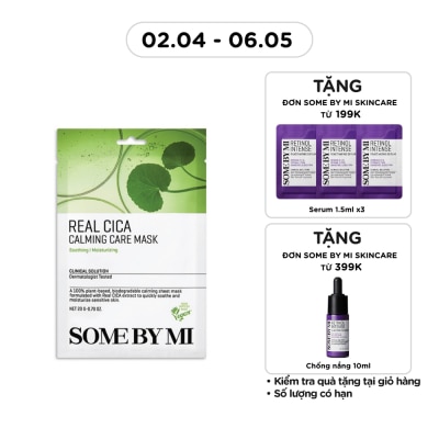 SOME BY MI - Mặt Nạ Giấy Some By Mi Chiết Xuất Rau Má Real Cica Calming Care Mask 20g