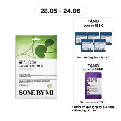 SOME BY MI - Mặt Nạ Giấy Some By Mi Chiết Xuất Rau Má Real Cica Calming Care Mask 20g