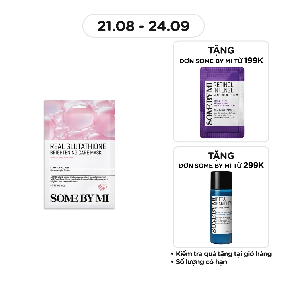 Mặt Nạ Giấy Some By Mi Real Cải Thiện Sắc Tố Da Glutathione Brightening Care Mask 20g