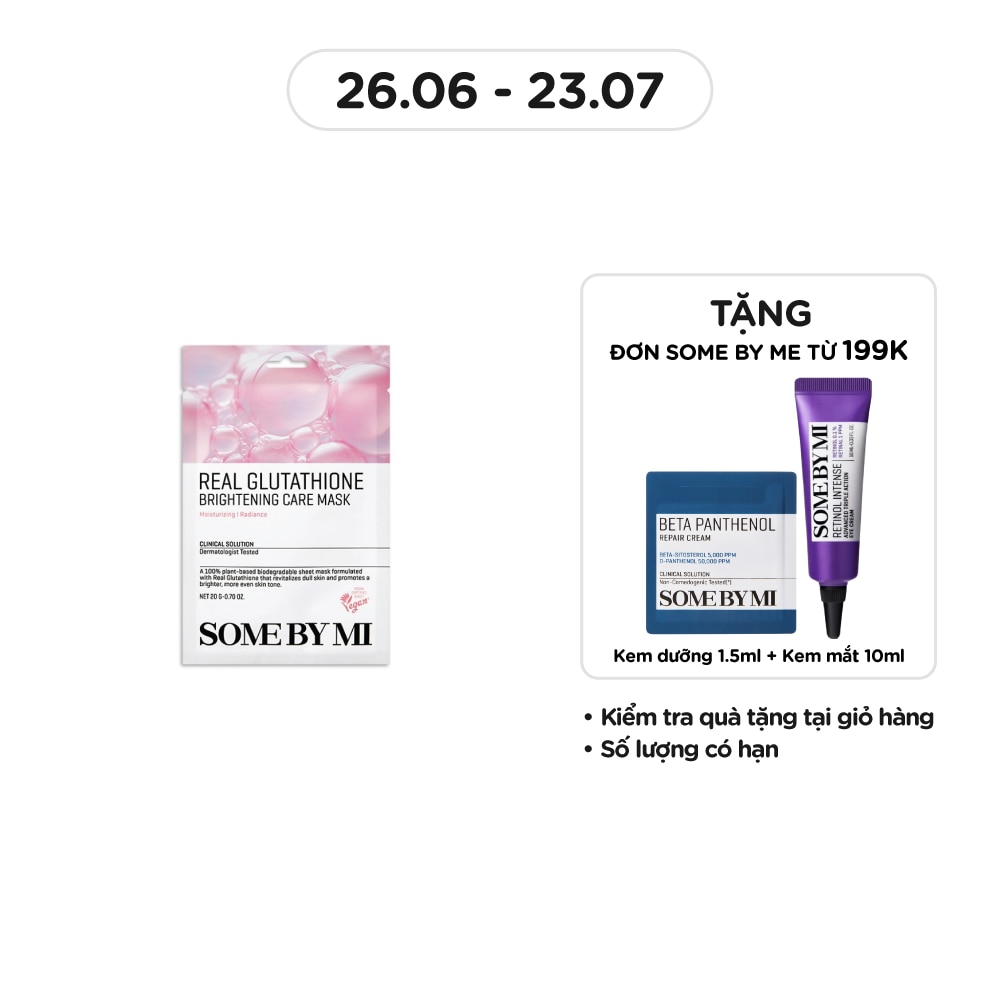 Mặt Nạ Giấy Some By Mi Real Cải Thiện Sắc Tố Da Glutathione Brightening Care Mask 20g