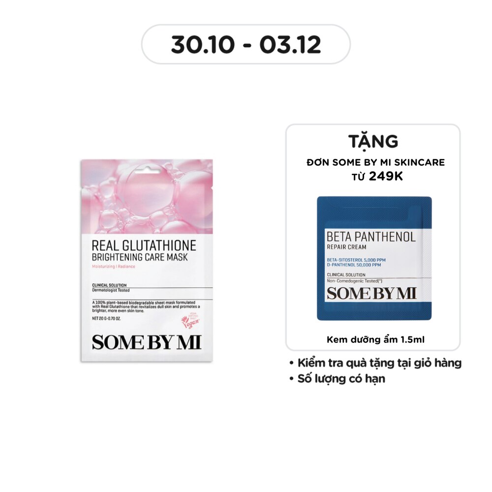 Mặt Nạ Giấy Some By Mi Real Cải Thiện Sắc Tố Da Glutathione Brightening Care Mask 20g