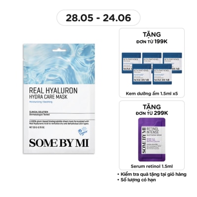 SOME BY MI - Mặt Nạ Giấy Some By Mi Cung Cấp Độ Ẩm Cho Da Real Hyaluron Hydra Care Mask 20g