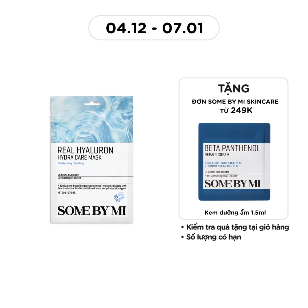 Mặt Nạ Giấy Some By Mi Cung Cấp Độ Ẩm Cho Da Real Hyaluron Hydra Care Mask 20g