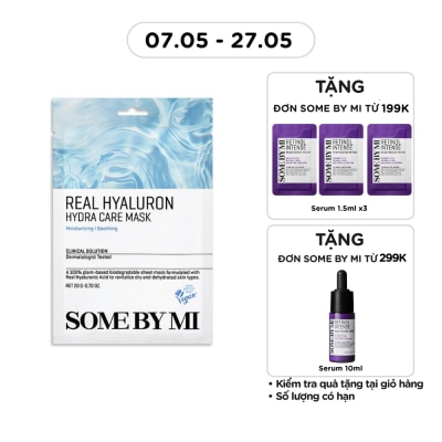 SOME BY MI - Mặt Nạ Giấy Some By Mi Cung Cấp Độ Ẩm Cho Da Real Hyaluron Hydra Care Mask 20g
