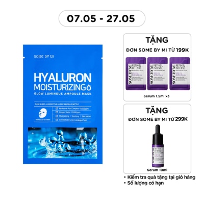 SOME BY MI - Mặt Nạ Some By Mi Dưỡng Ẩm Và Làm Mềm Da Hyaluron Moisturing Sheet Mask 25g