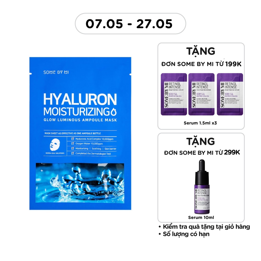 Mặt Nạ Some By Mi Dưỡng Ẩm Và Làm Mềm Da Hyaluron Moisturing Sheet Mask 25g